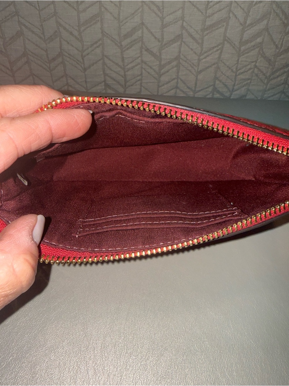 Coach 1941 Red Embossed Leather Nolita 19 Crossbody/Wristlet - Picture 8 of 8